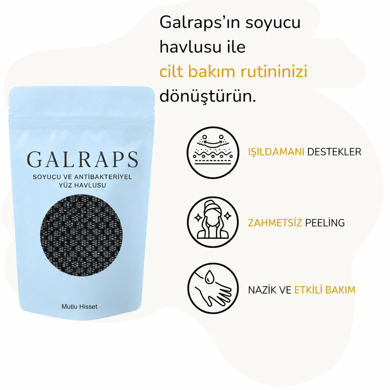 PEELİNG ETKİLİ YÜZ HAVLUSU