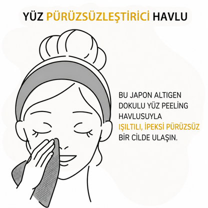 PEELİNG ETKİLİ YÜZ HAVLUSU